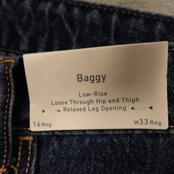 Hollister Jeans Low-Rise Baggy |‎ Women's W33/16R Regular | Blue Denim NWT - Picture 4 of 14